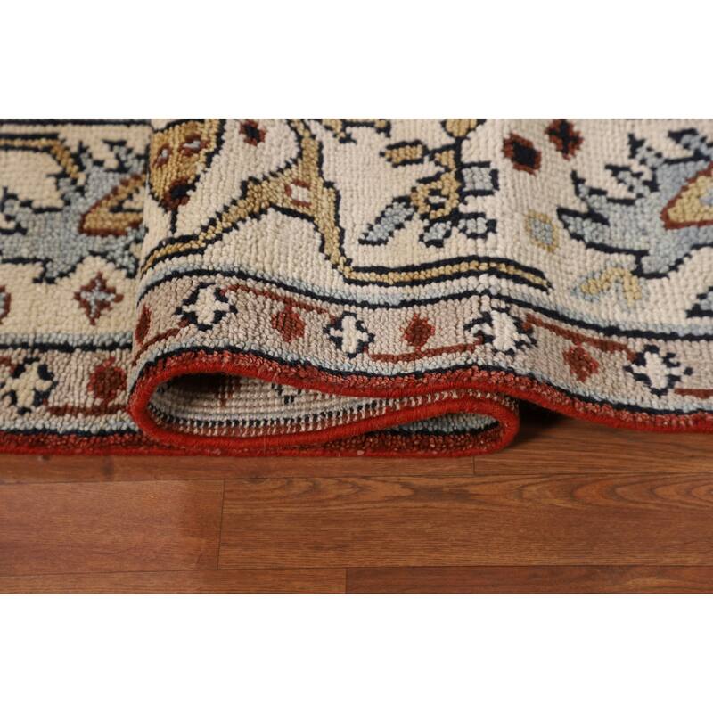 Tabriz Indian Area Rug Handmade Traditional Orange Wool Carpet - 7'11"x 10'1"