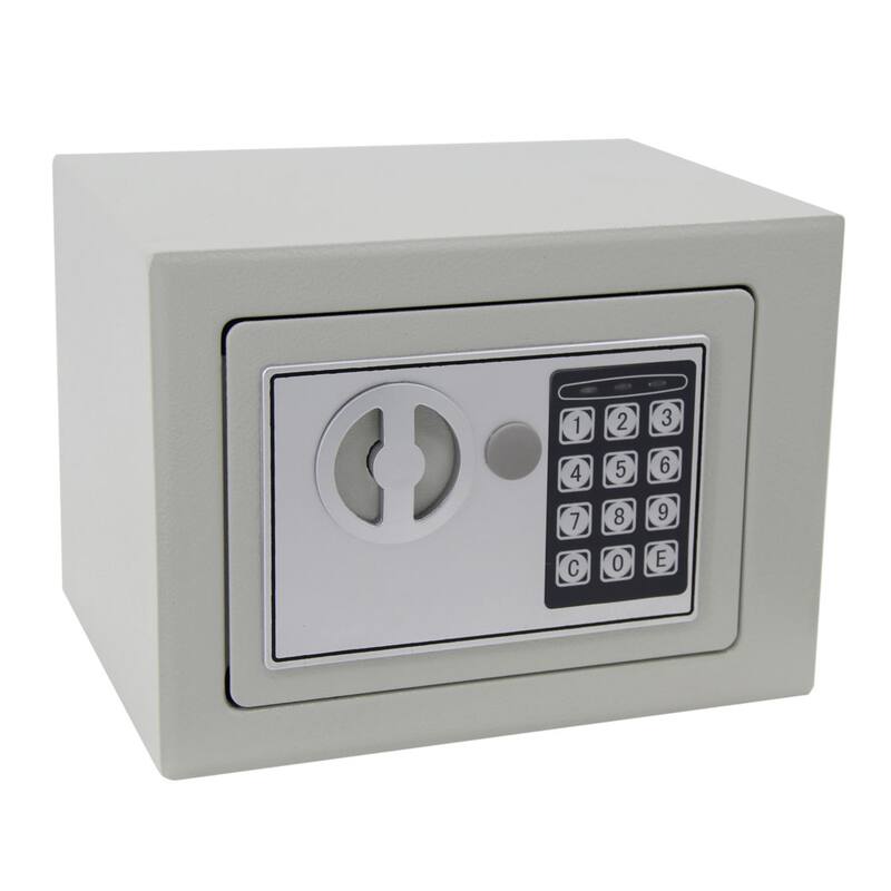 Digital Keypad Office/Home Mini Safe Box Steel Alloy Security Safe Grey - black - Grey - Formal - Metal - black - Steel