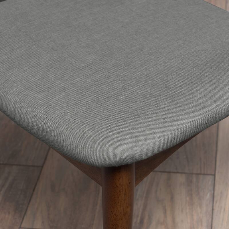 Set Of 2 Retro Rubberwood Chairs With Ergonomic Back & Plush Cushions