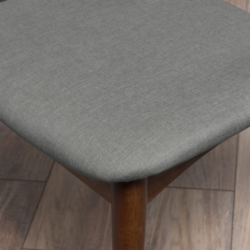 Set of 2 Retro Rubberwood Chairs with Ergonomic Back & Plush Cushions