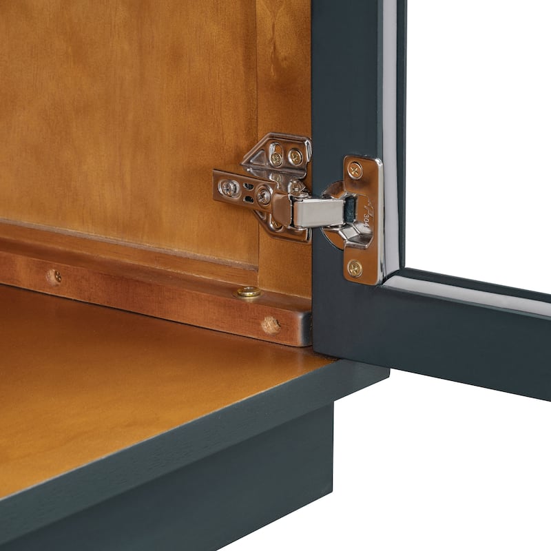 4-Door Large Storage Buffet Cabinet with Glass Doors