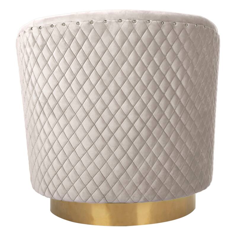SAFAVIEH Couture Ikram Quilted Swivel Tub Chair - 30Wx32Dx30H