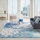 preview thumbnail 43 of 106, Nourison Tranquil Contemporary Abstract Floral Area Rug 8'10" x 11'10" - Teal/Blue - Runner/Rectangle