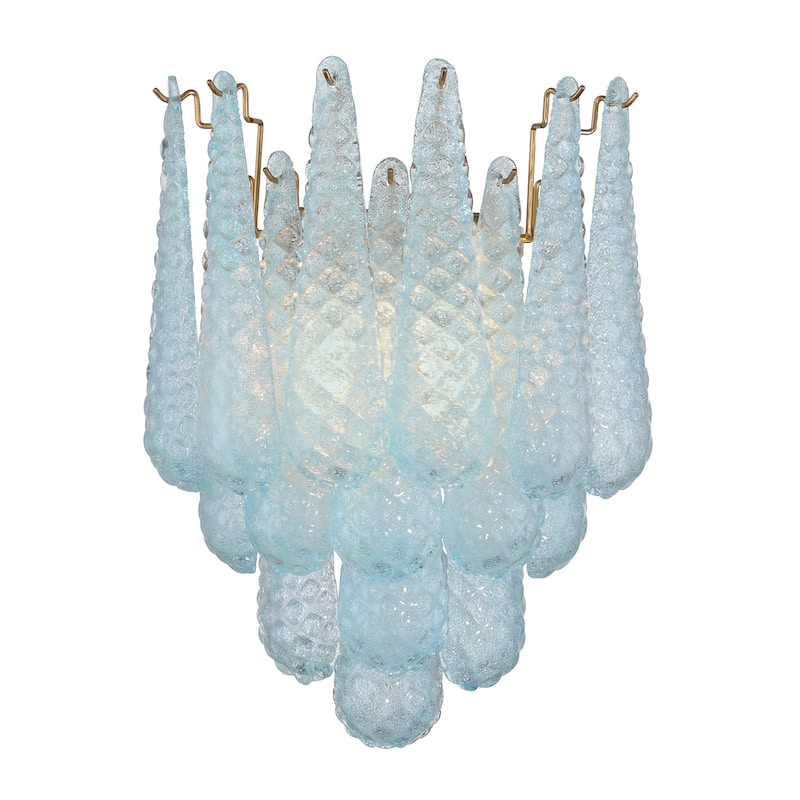 Crystorama Lighting Group OLL-6002 Ollie 2 Light 19" Tall Wall Sconce - Aged Brass / Blue