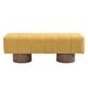 preview thumbnail 3 of 6, 50"L Chenille Upholstered Bench with Wood Legs, No Assembly Needed, Multi-Functional Dining/Bedroom/Entryway Ottoman