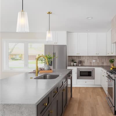 Liana 60 Watt 1-Light Brushed Gold Glam Pendant Light with Etched Glass Shade - 9.75