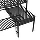 preview thumbnail 7 of 8, Multifunctional Design L-shaped Metal Triple Twin Size Bunk Bed, Sturdy Metal Frame, Space-saving,Black