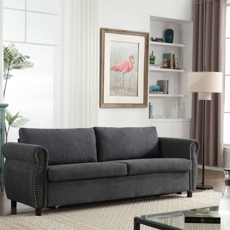 U_Style 80.7'' 2-in-1 Sofa Bed Sleeper with Large Mattress, for Living Room Spaces Bedroom