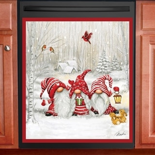 Holiday Three Winter Gnomes Dishwasher Magnet - 25.000 x 4.000 x 4.000