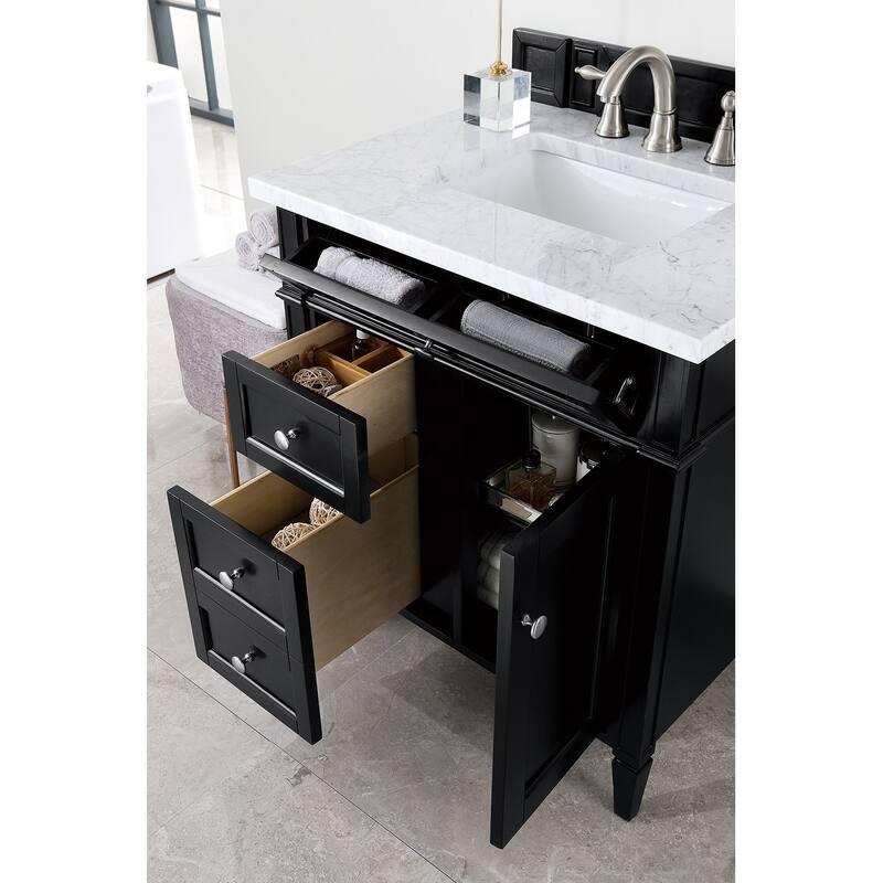 James Martin Vanities Brittany 30" Single Vanity, Black Onyx