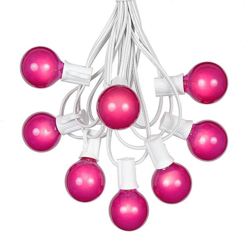 100 Foot G40 Outdoor Globe Patio String Lights - Set of 125 G40 Globe Bulbs
