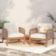 Option Light Teak+Beige Cushion+Light Brown Wicker