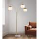 Option Brass / White Glass Shades