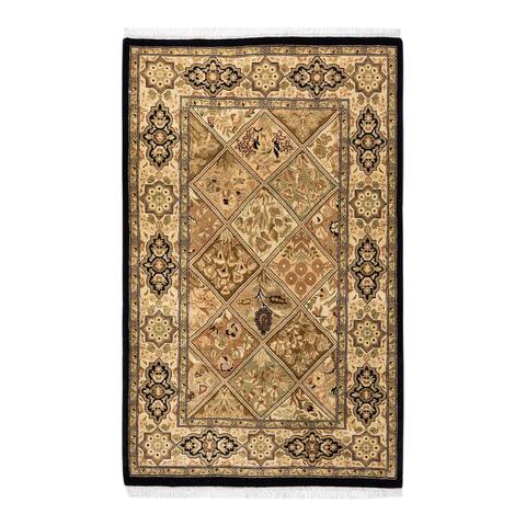 Overton One-of-a-Kind Hand-Knotted Traditional Oriental Mogul Brown Area Rug - 2' 8" x 4' 4"