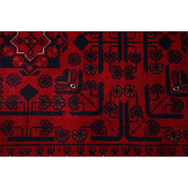 ECARPETGALLERY Hand-knotted Finest Khal Mohammadi Red Wool Rug - 4'2 x 6'7