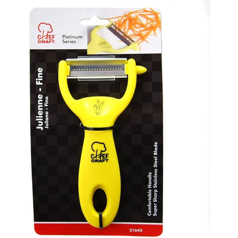 Chef Craft Y-Shaped Julienne Fine Vegetable Peeler - Stainless Steel Blade with Comfortable Handle