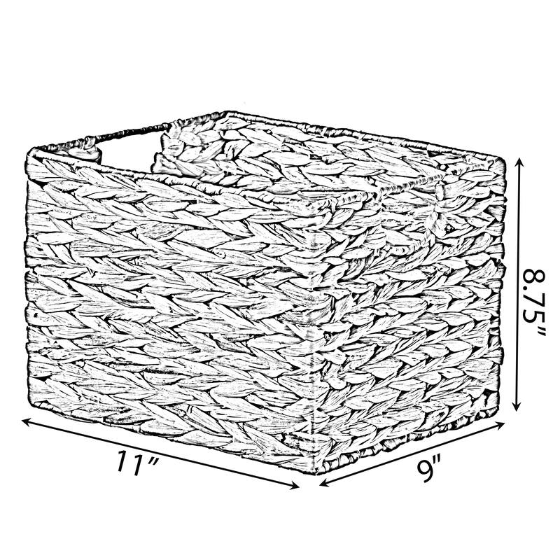 Natural Decorative Woven Water Hyacinth Storage Basket