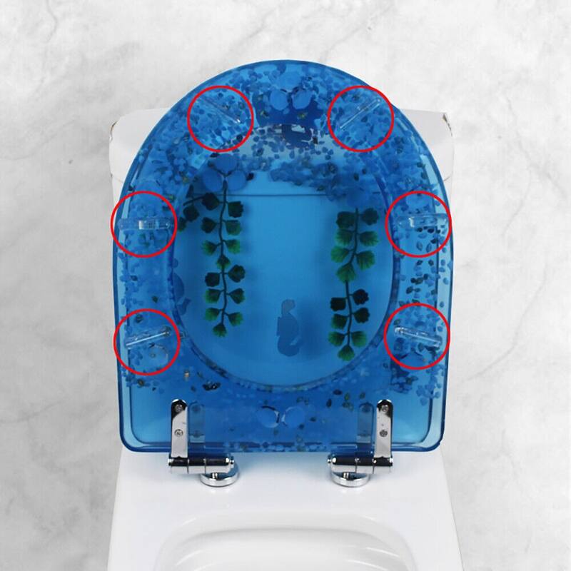 Transparent Resin Shell Polyresin Toilet Seat