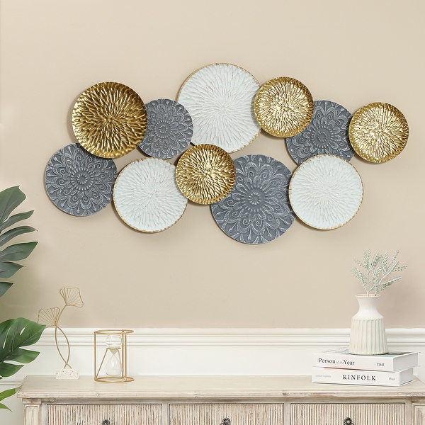 48 W Connected Circles Metal Wall Decor Sculpture On Sale Bed Bath Beyond 38424369