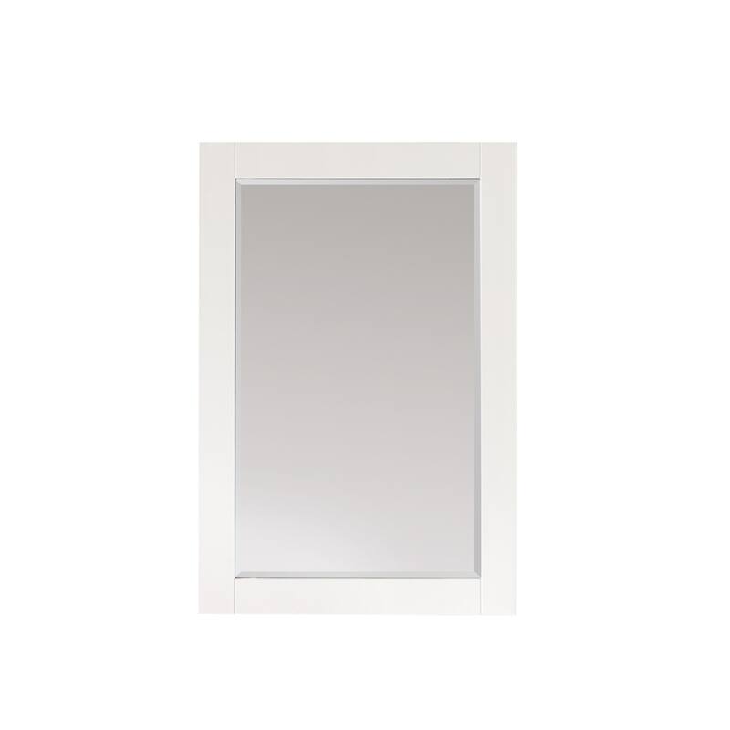 Shannon 36" Rectangular Bathroom/Vanity framed Wall Mirror in White - 24 inches