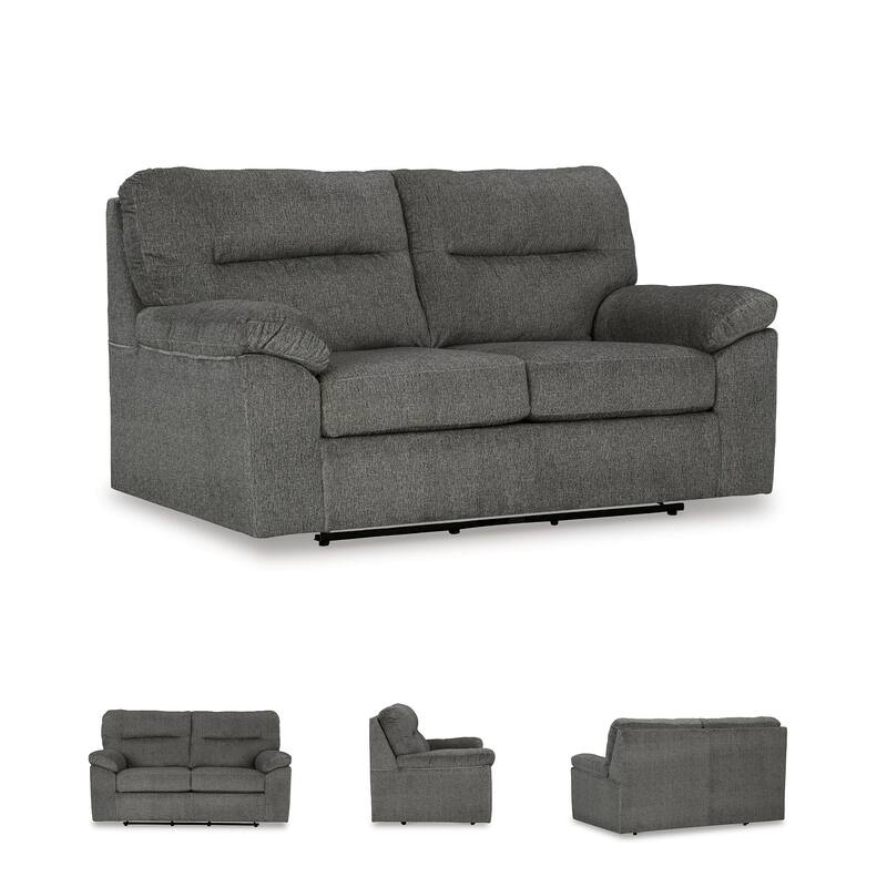Signature Design by Ashley Bindura Mineral Glider Loveseat - 72" W x 42" D x 42" H