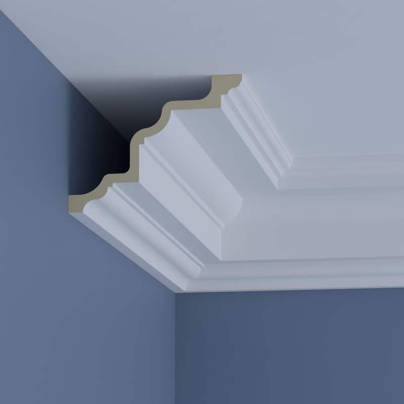 7 3/8"H x 9 5/8"P x 12"F x 96"L Ethan Crown Moulding - 1-Pack