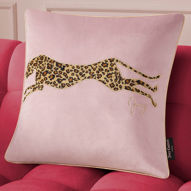 Juicy Couture Velvet Cheetah Pillow 14" x 24"