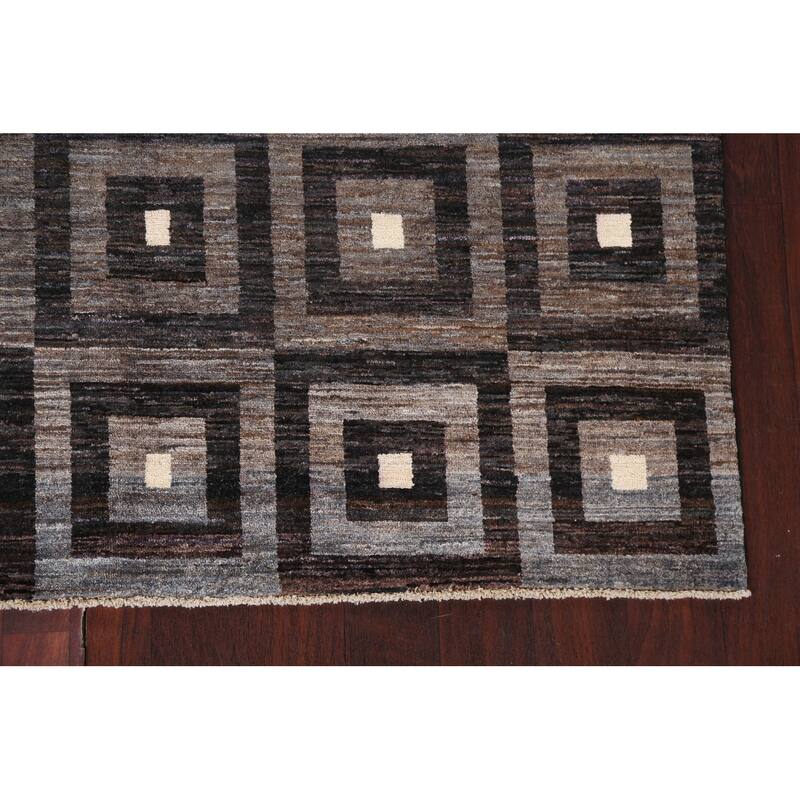 Contemporary Gabbeh Kashkoli Wool Area Rug Hand-knotted Bedroom Carpet - 5'3" x 7'11"