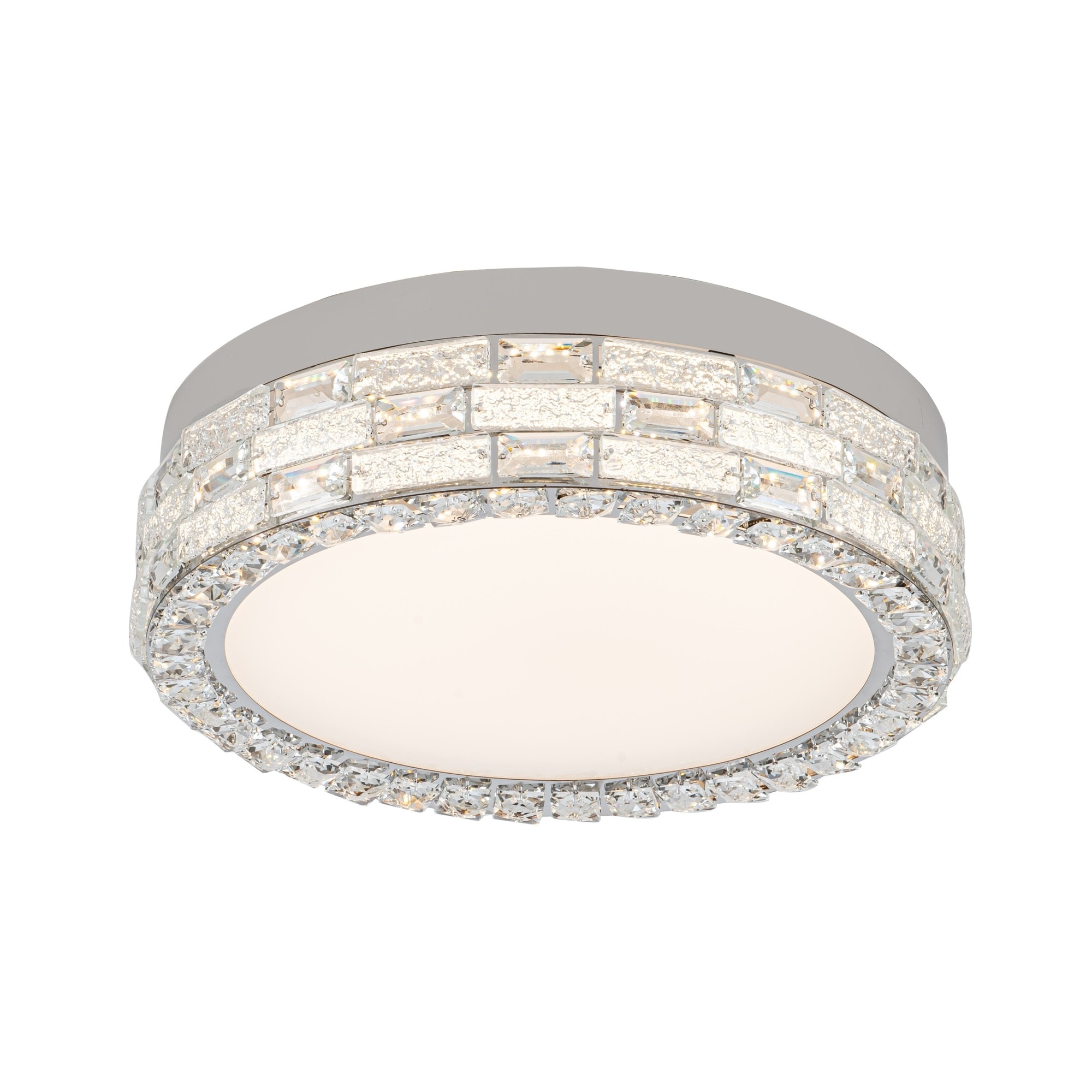 Artcraft Elegance - Integrated LED Flush Mount - Chrome Finish - Crystal Glassware Diffuser Shade