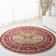 preview thumbnail 4 of 30, Lauren Ralph Lauren Margaux Traditional Oriental Fringe Rug 6'7" Round - Red/Beige - Round
