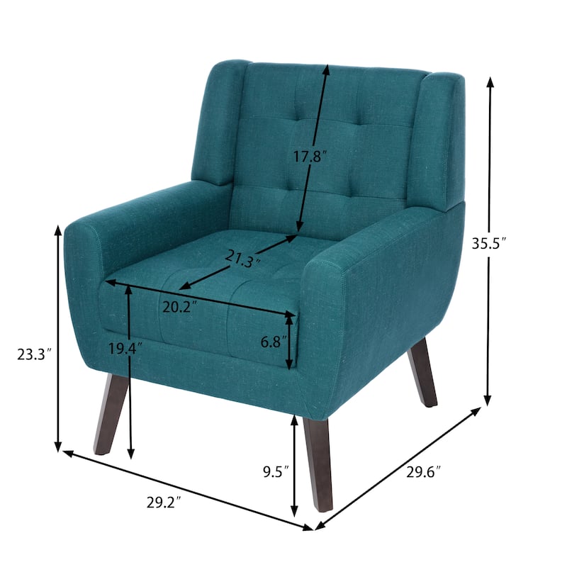 Tufted Arm Chair Upholstered Lounge Chair(Set of 2)