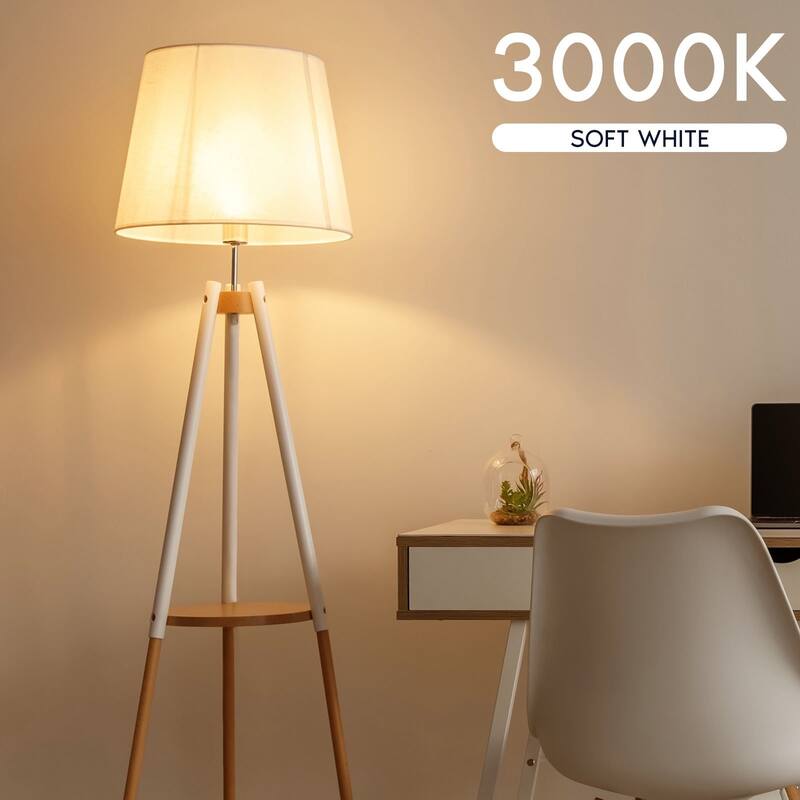Luxrite A19 LED Light Bulb 9.5W=75W 3000K 1100LM Non-Dimmable E26 Base Damp Rated ETL Listed 8 Pack - Soft White 3000K