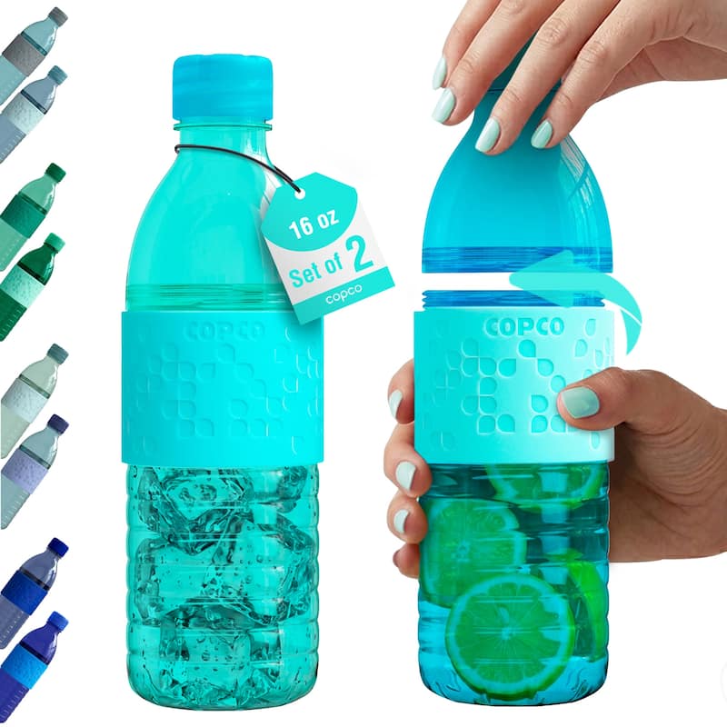 Copco Hydra Tritan Water Bottle Set of 2 BPA Free - Aqua & Mint