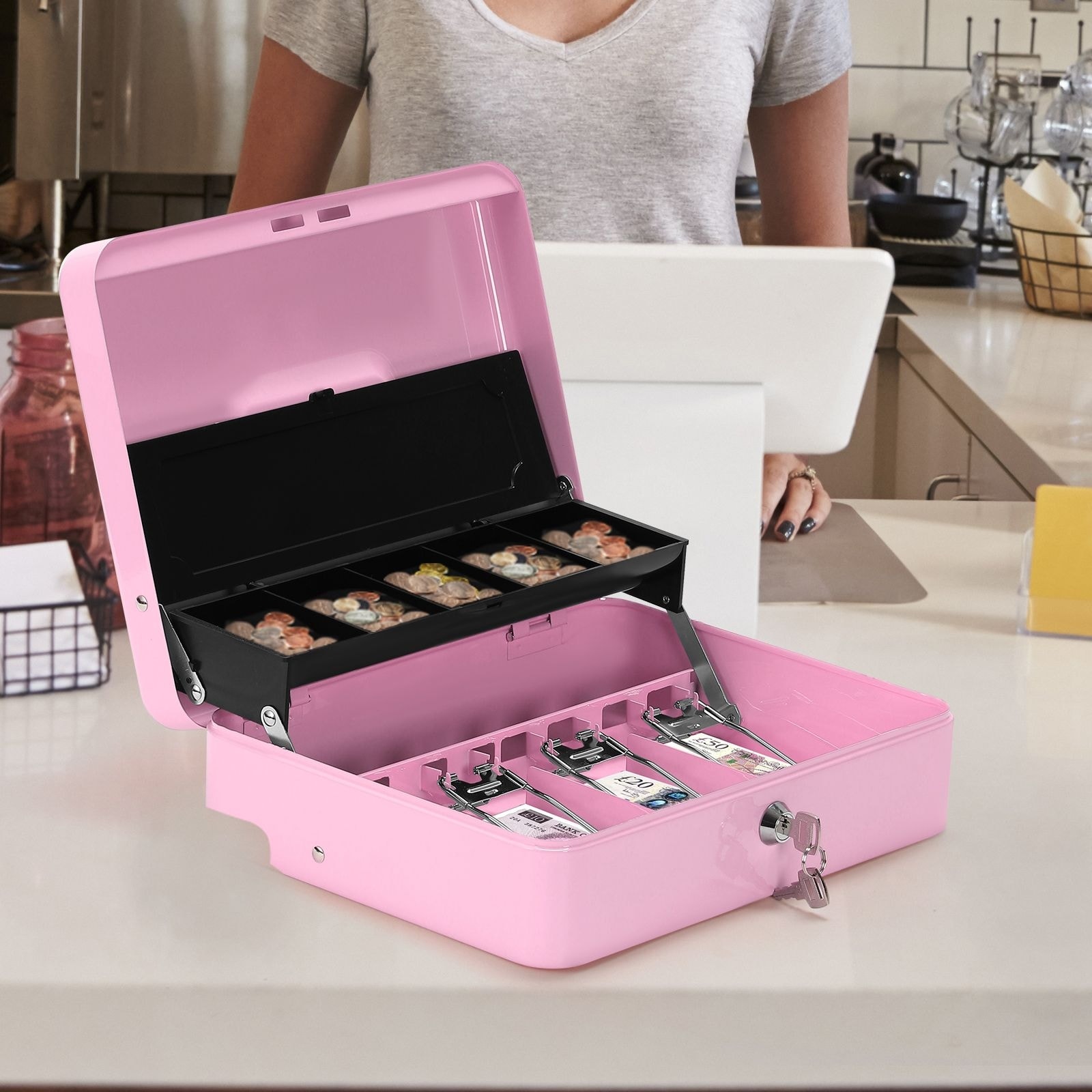 Metal Cash Box with Lock