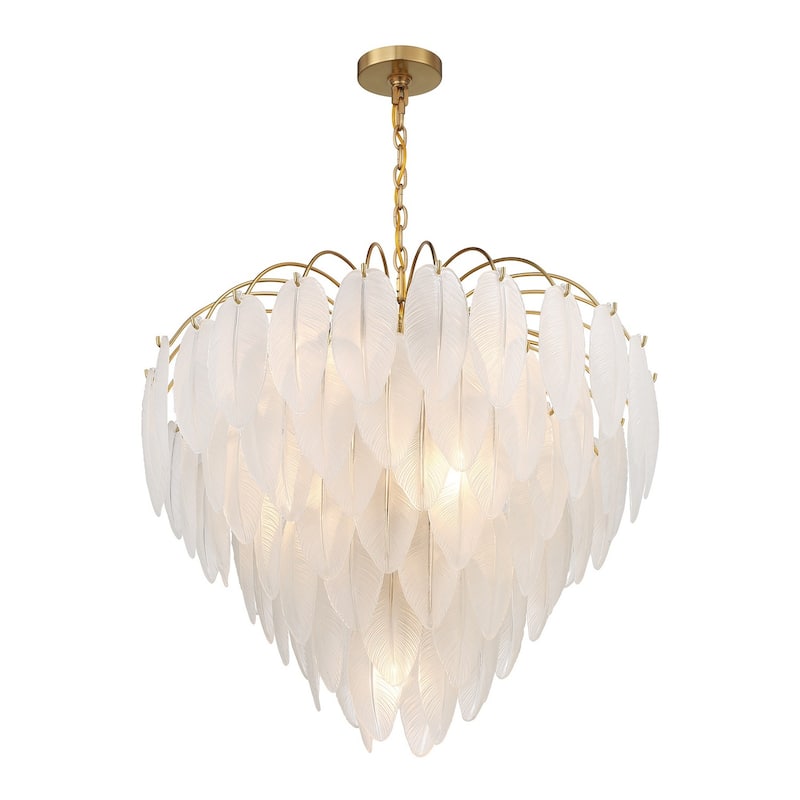 Boa 9-Light Chandelier in Warm Brass by Breegan Jane