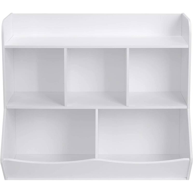 UTEX Toy Storage Organizer with Bookcase, Kid’s Multi Shelf Cubby for Books,Toys