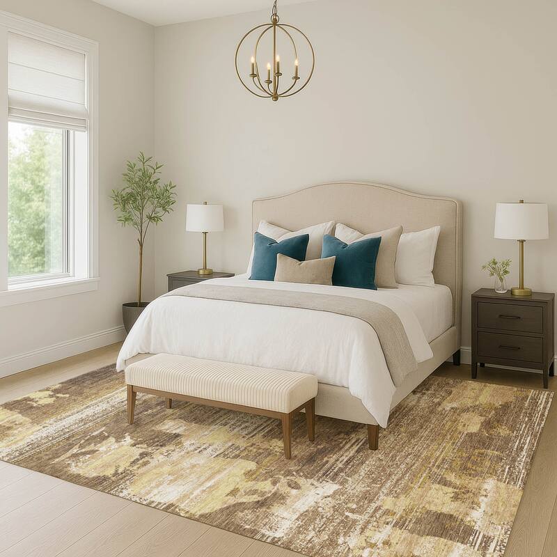 Machine Washable Indoor/ Outdoor Chic Veta Chantille Rug