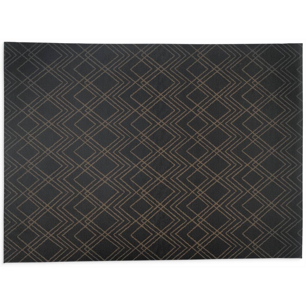 CARRAWAY BLACK & BEIGE Bath Rug By Kavka Designs
