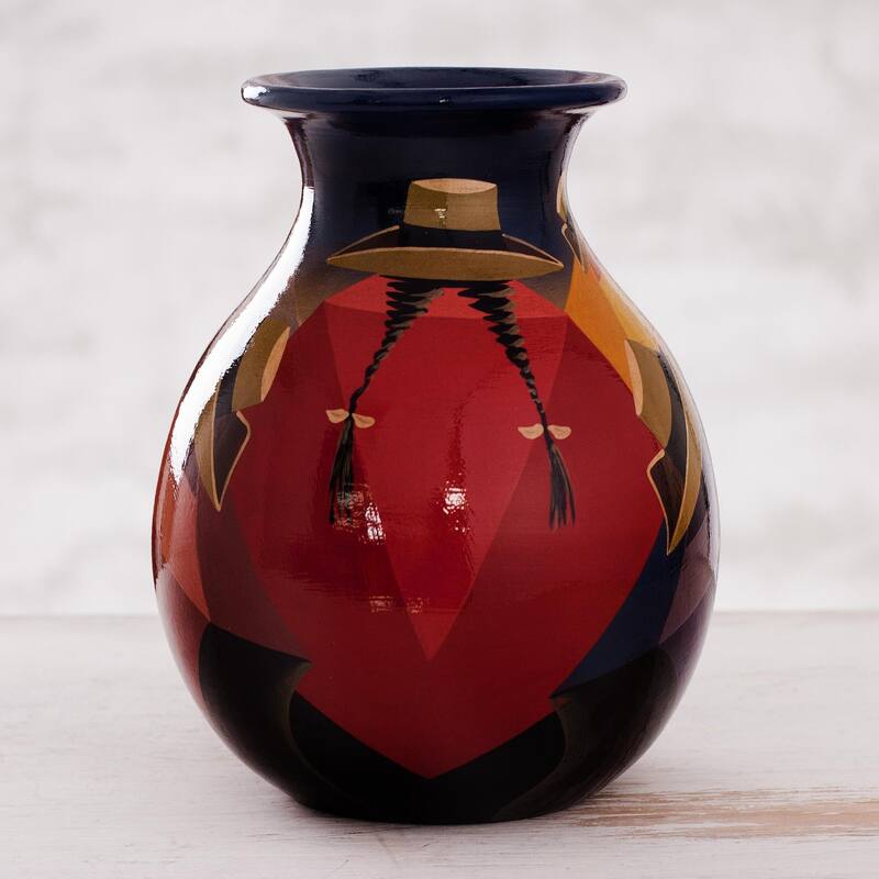 Novica Multicolor The Rest Ceramic Vase - Peru