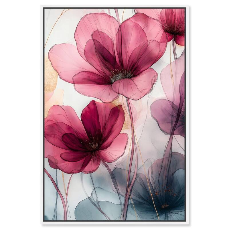 Filigree Flora II Canvas by Art Remedy - White - 16" x 24"