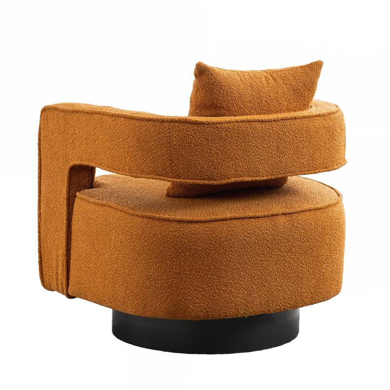 Swivel Accent Open Back Chair Modern Comfy Sofa Chair With Base For Nursery Bedroom Living Room Hotel Office