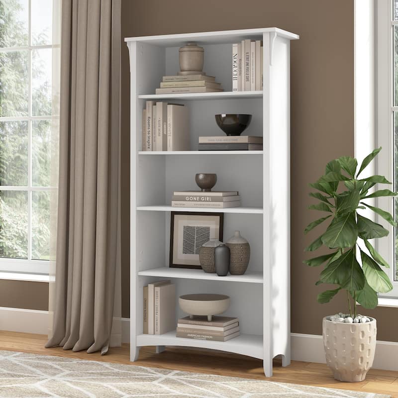 Bush Furniture Salinas Tall 5 Shelf Bookcase with Adjustable Shelves