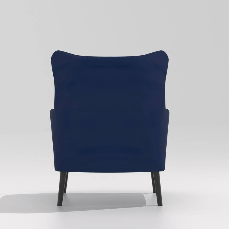 Velvet Accent Chair Upholstered Comfy Thick Cushion For Living Room