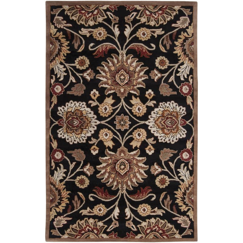 Livabliss Caesar Updated Traditional Paisley Hand Tufted Area Rug. - Black - 9' x 12'