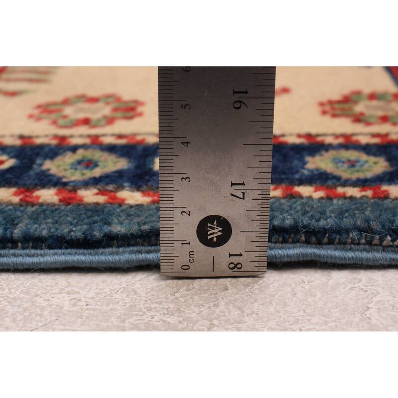 ECARPETGALLERY Hand-knotted Finest Ghazni Blue Wool Rug - 5'6 x 7'10