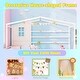 preview thumbnail 11 of 18, L-Shaped Double Twin House Platform Beds with Full-Length Guardrails and Decorative Window