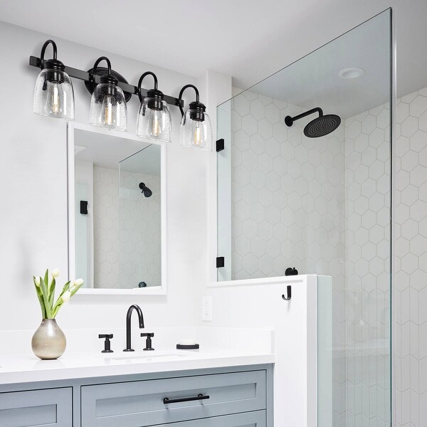 Matte black modern vanity light outlet