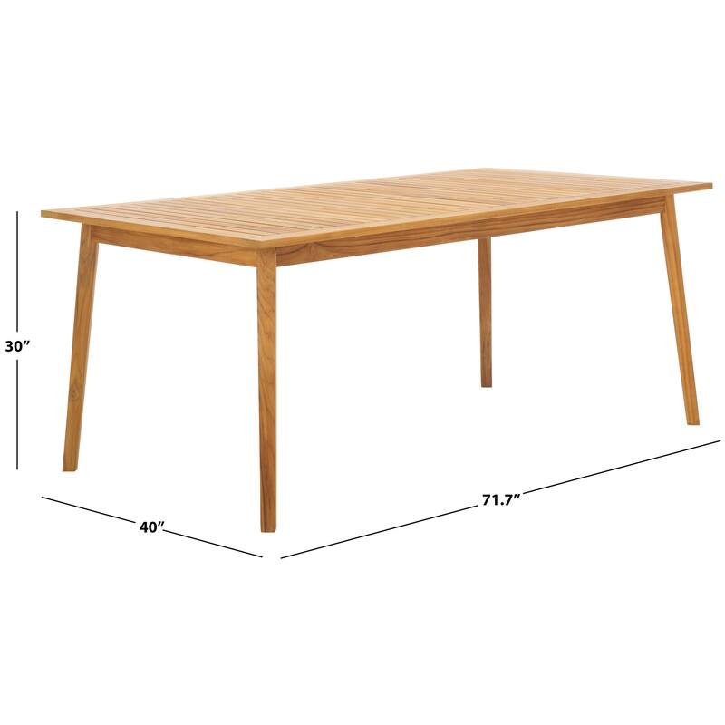 SAFAVIEH Couture Mayaguana Brazilian Teak Dining Table - 72"W x 40"D x 30"H