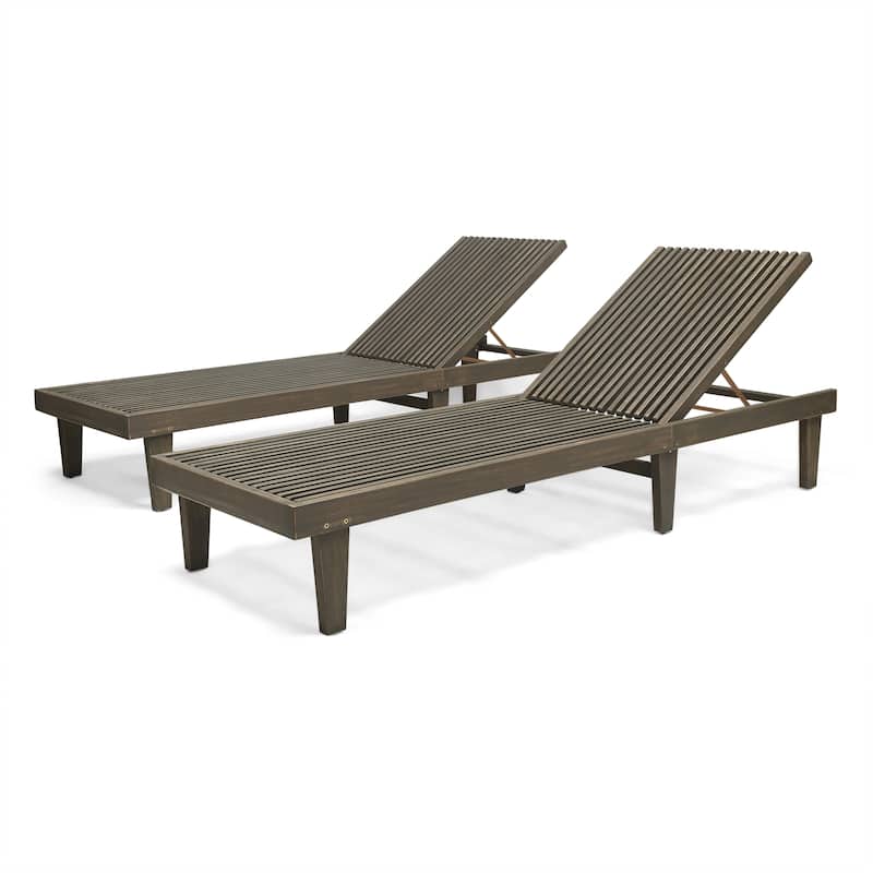Nadine Outdoor Chaise Lounges (Set of 2) by Christopher Knight Home