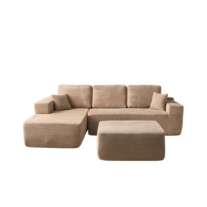​​OVIOS Lazy Chaise Lounge Sofa with Ottoman​